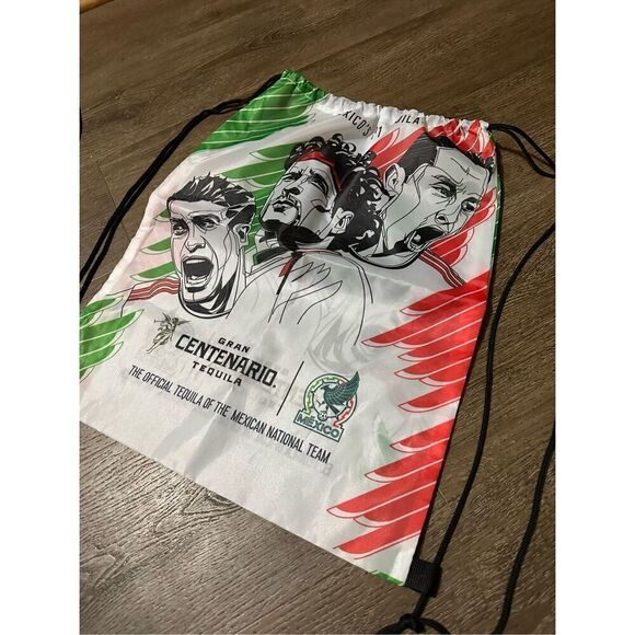 Gran Centenario Tequila Mexican Team Promo Nylon Drawstring Bag Backpack Soccer - Picture 2 of 5